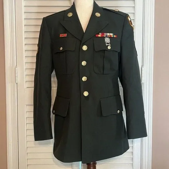 balmain green sequin dress One Way Army Jacket - Long Sleeve Green With Patch main image 0